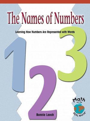 cover image of The Names of Numbers